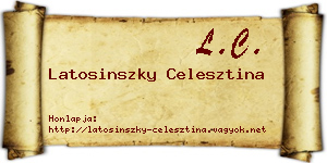 Latosinszky Celesztina névjegykártya